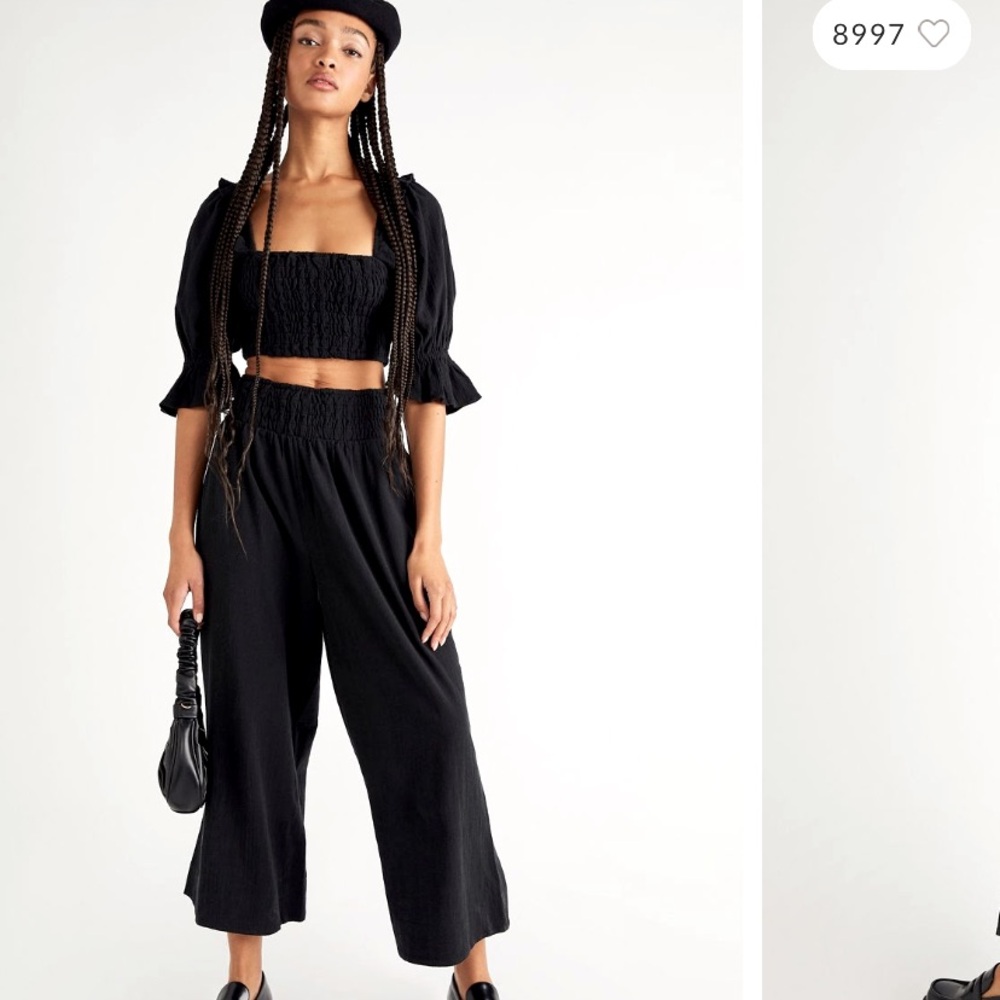 At Ease Set — Free People. Size Small. Runs large! Black. $108 originally